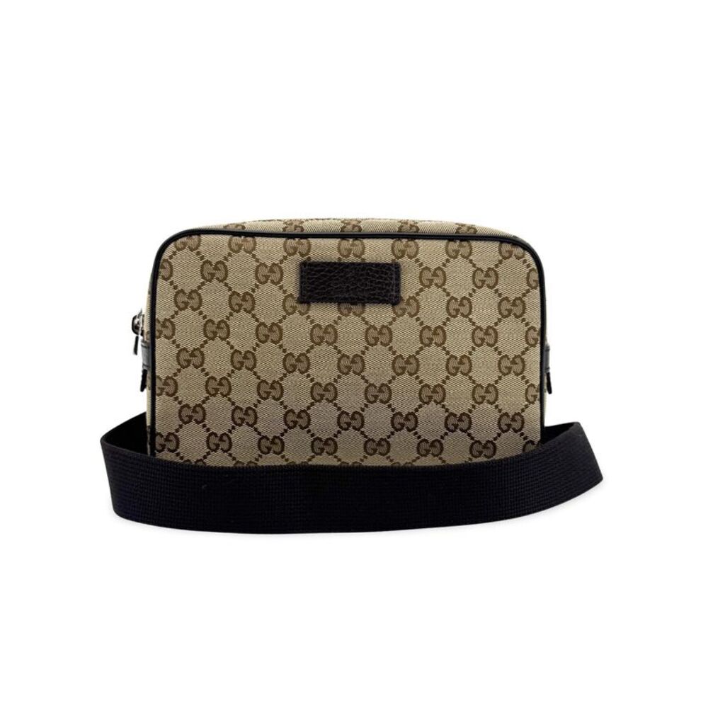 Gucci GG Canvas Crossbody Bag Beige Brown